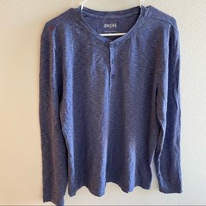 Rhone | Element Space Dye Henley Long Sleeve Shirt large (fitted)